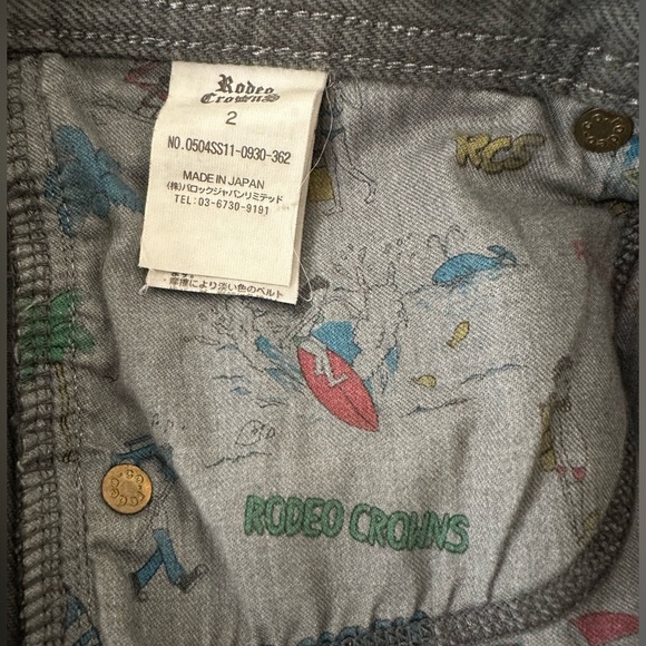 Rodeo crowns mid rise distressed denim shorts size 2 jeans moussy grunge - Picture 6 of 6